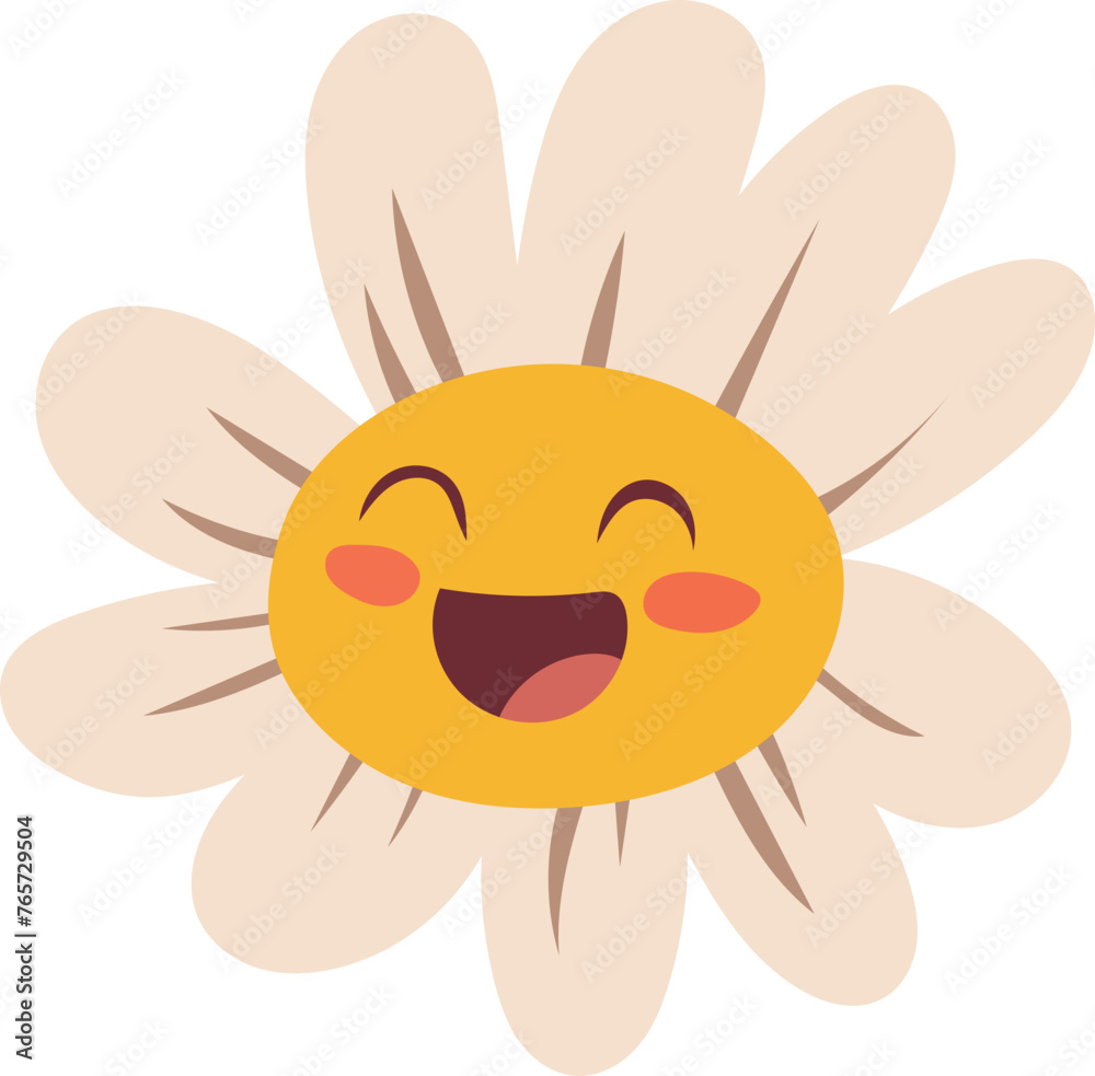 Flower leaves summer card elements spring illustration Flower leaves summer card elements spring illustration
