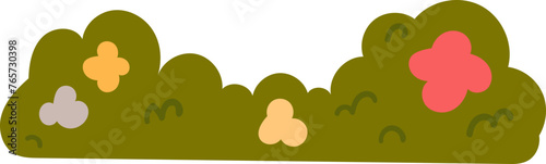 Summer gardening flowers at home nature cute vector illustration