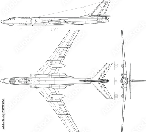 Tupolev_Tu-16-svg vector file.eps