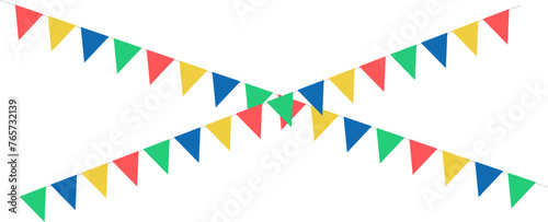 Triangular string hanging flags, decorative colorful party pennants for birthday celebration, festival decoration.