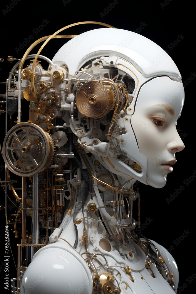 Fototapeta premium Futurist Energetic Abstracted Art of City at Dawn