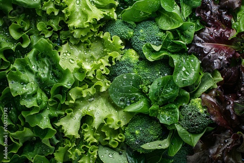 A cascade of green salads  health from the heavens