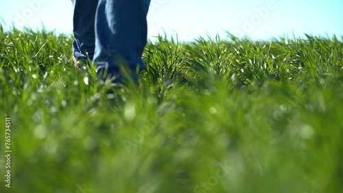 Farmers walking in the field