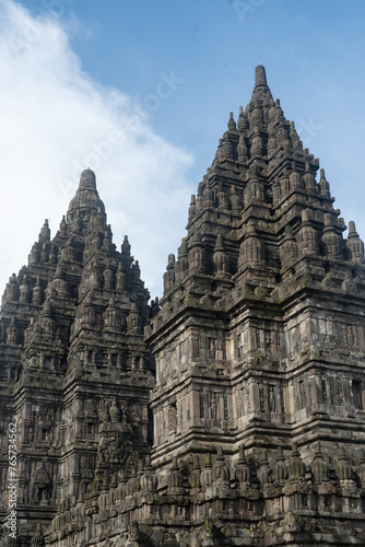 Close-up View of Prambanan Temple  a Hindu Temple in Indonesia