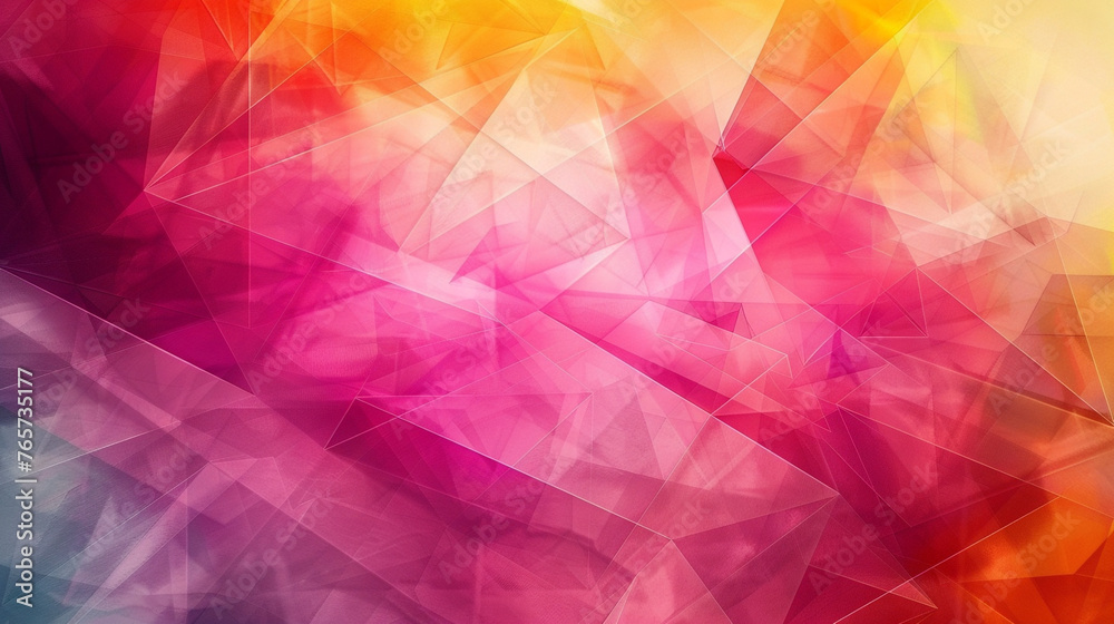 Abstract geometric art in a mix of hot pink, orange, and yellow. , Abstract geometric art in a mix of hot pink, orange, and yellow. ,