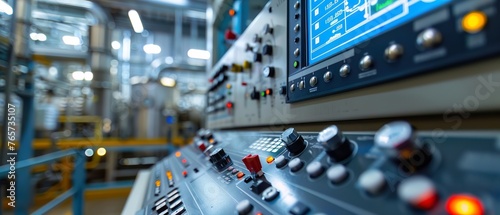 A macro shot of an automated refinery control system illustrating the use of technology in optimizing petrochemical processes