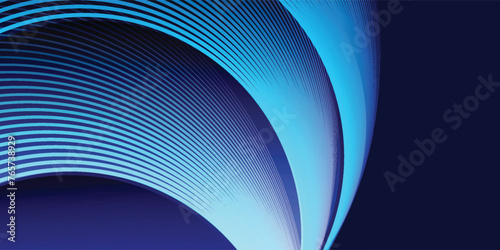 Abstract blue background with glowing curved lines. Shiny blue swirl curve lines design. Spiral lines