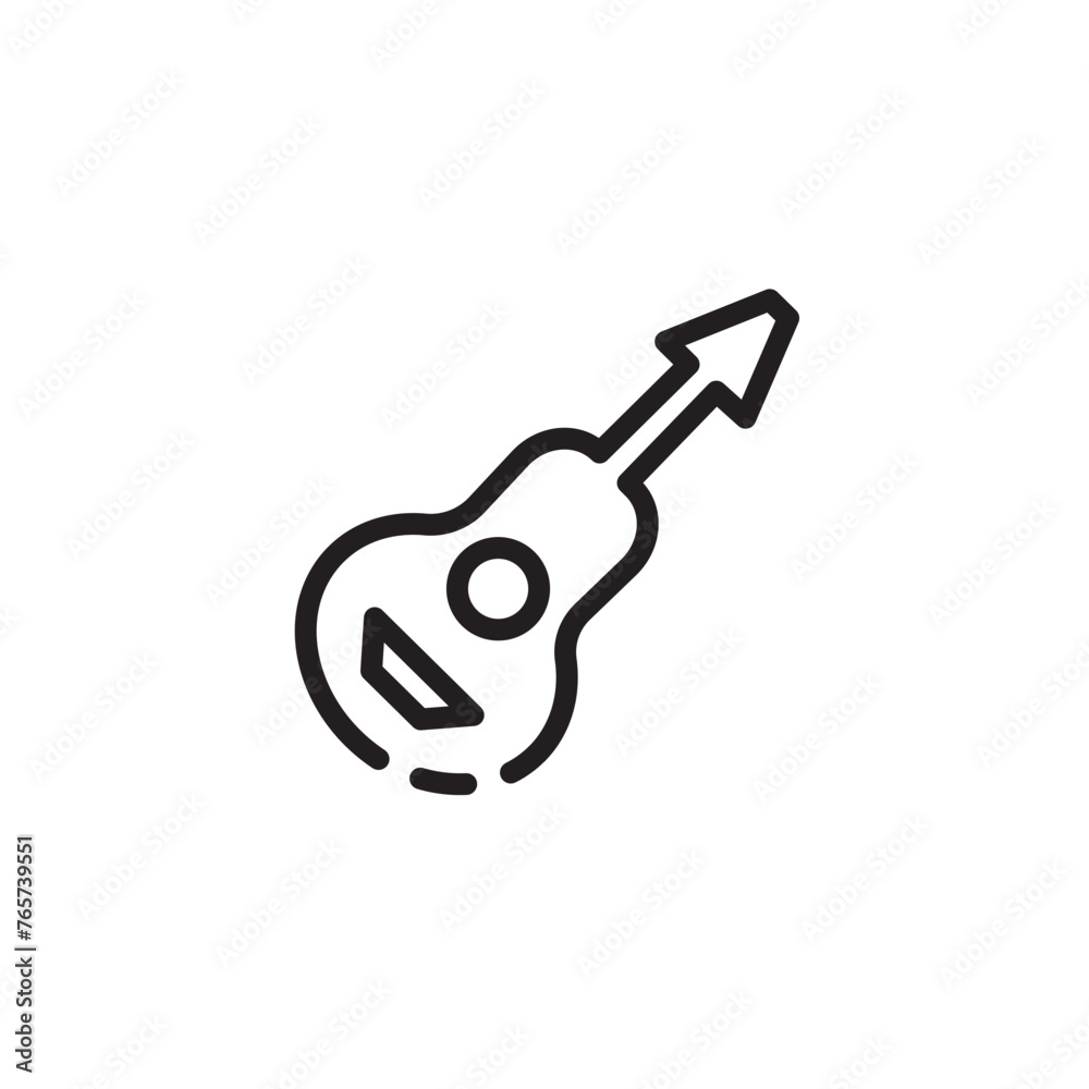Guitar Instrument Music Line Icon Guitar Instrument Music Line Icon