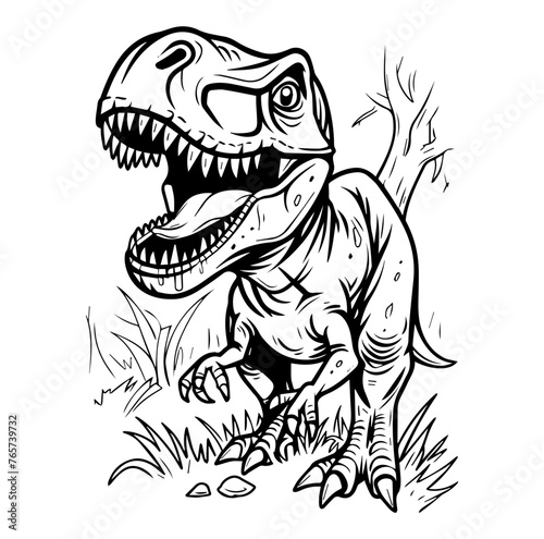 dinosaur silhouette. Vector illustration