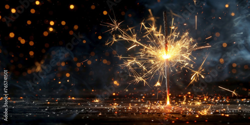 firework on dark background, New Year's Eve, New Year background