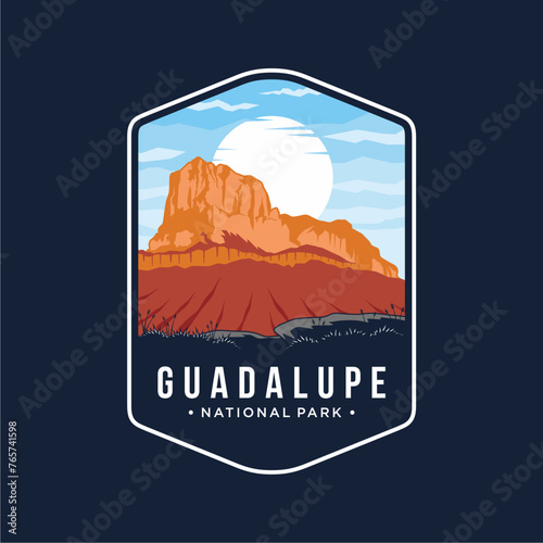 Guadalupe National Park Emblem patch logo illustration