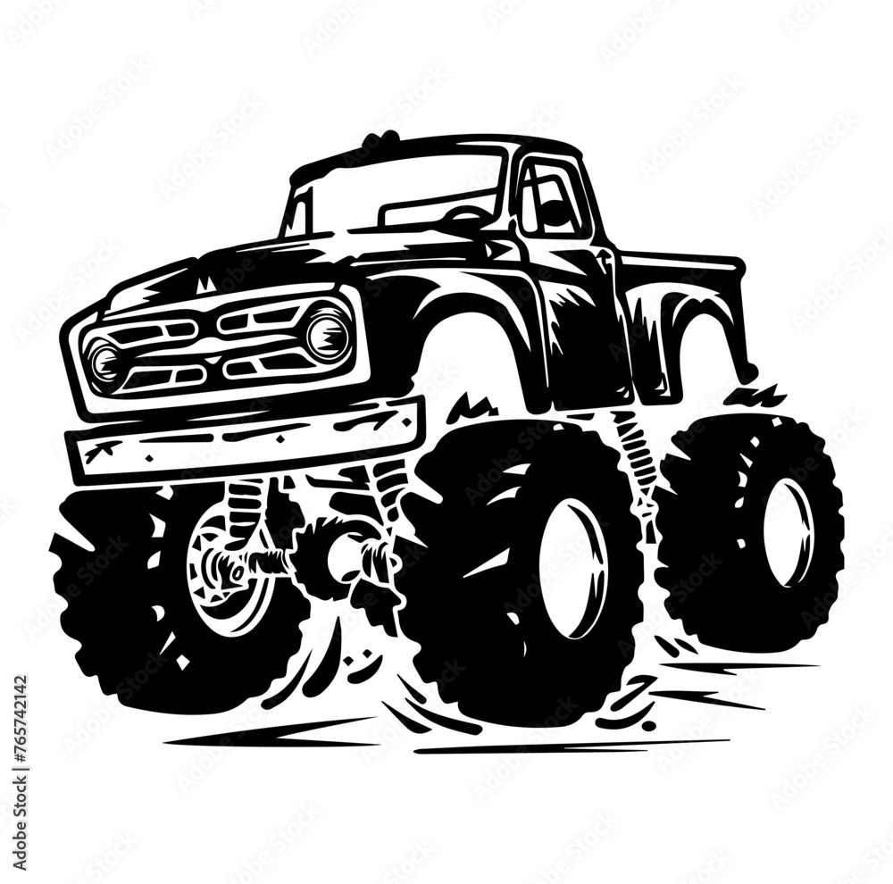 Monster Truck Cartoon Vector