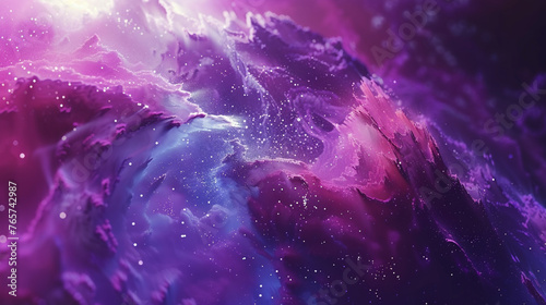Stylized abstract interpretation of a galaxy in purples, blues, and pinks. ,