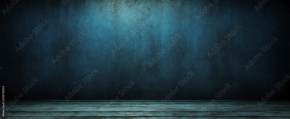_Dark blue to black gradient grunge rough vintage flat texture surface background from Generative AI - obrazy, fototapety, plakaty 