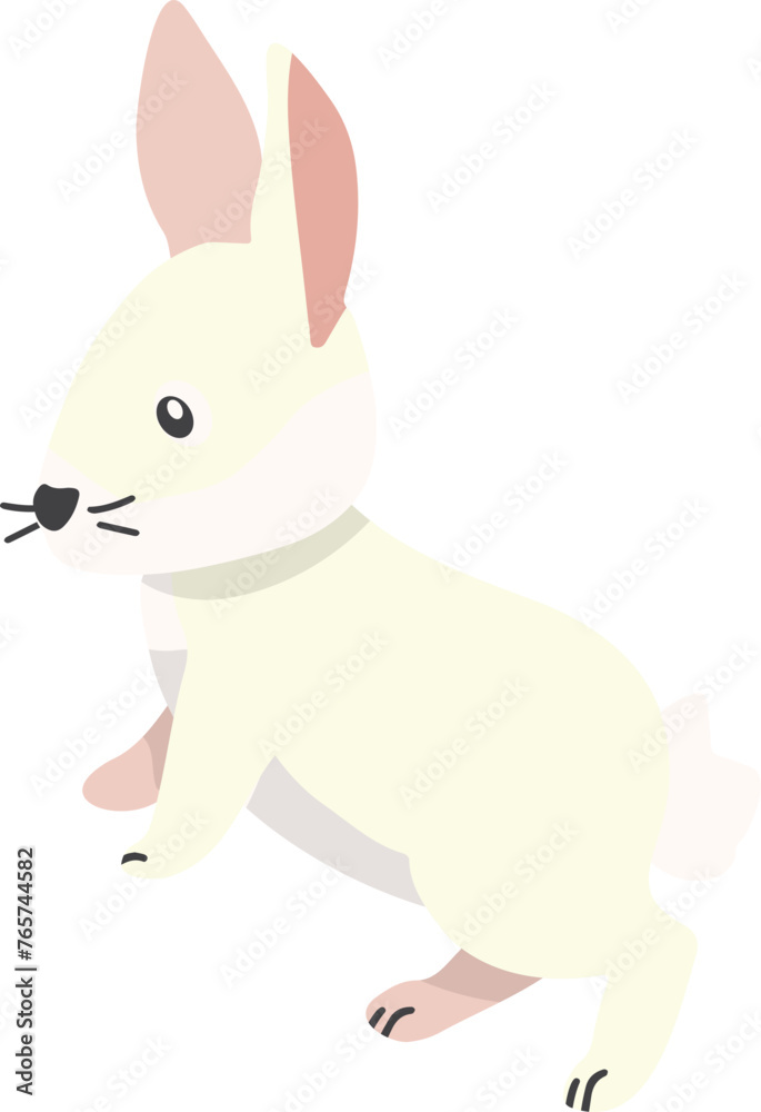 Fototapeta premium Cute rabbits, wild animals and pets, Easter