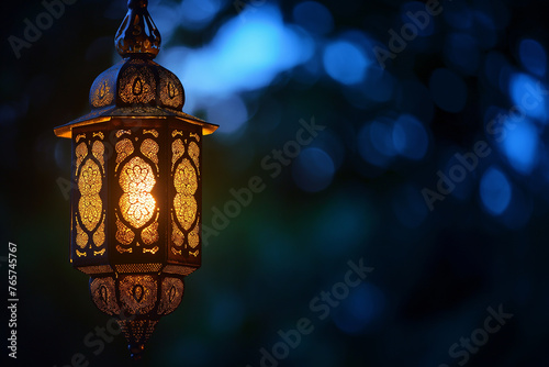Photo of Eid Al Adha Lantern, dark backgound