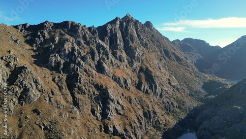 Aerial Majesty: Rocky Peaks in the Colombian Highlands