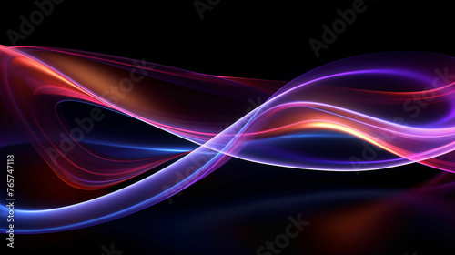 Modern wave motion neon light abstract background