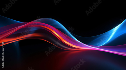 Abstract technology background with motion neon light