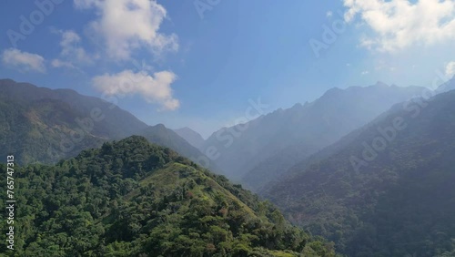 Sylvan Peaks: Aerial Panorama of Forested Highlands