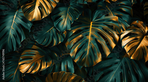 Luxury tropical leaves background