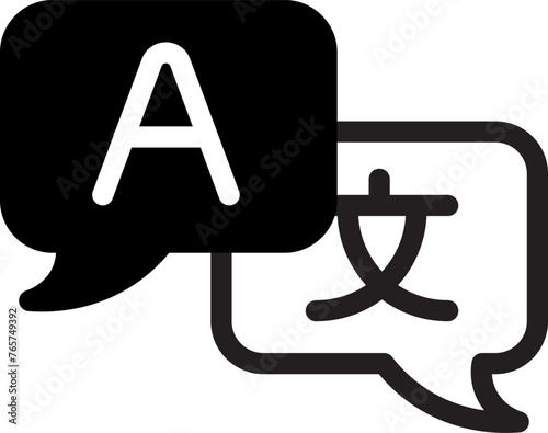 Language translation Icon. Translate Vector. Translator Symbol.