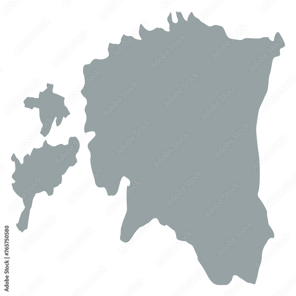 Estonia map silhouette.