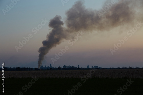 Osterfeuer Tradition vs.Umweltverschmutzung, 2023, Deutschland  photo