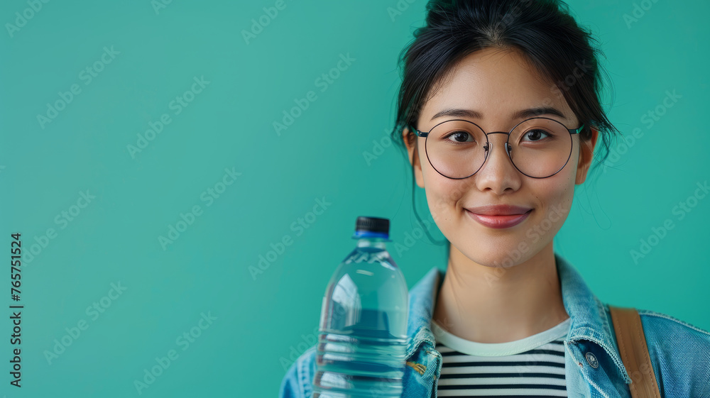 Young woman with water bottle Young woman with water bottle