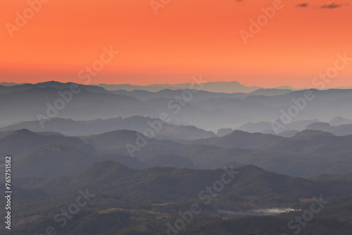 Scenic landscape of Doi Miang and Doi Thong viewpoint. The highest viewpoint in Pai District at Mae Hong Son Province, Thailand