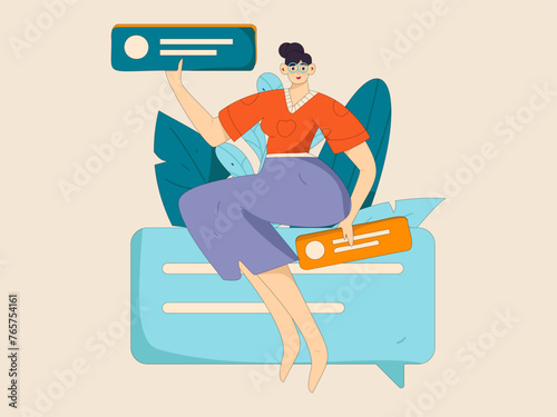 3.12 International Women's Day professional women flat character vector concept operation hand drawn illustration
