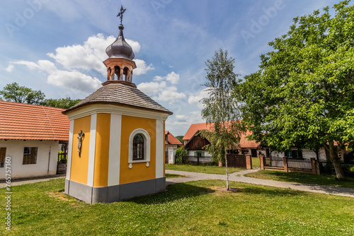 Chapel in the open air museum (Polabske národopisne muzeum) in Prerov, Czechia photo