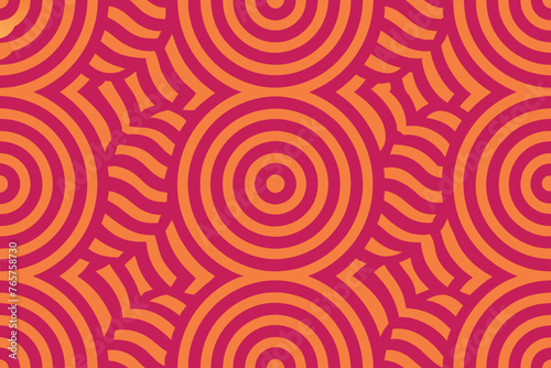 Hypnotic Seamless Pattern Background. Vector Illustration