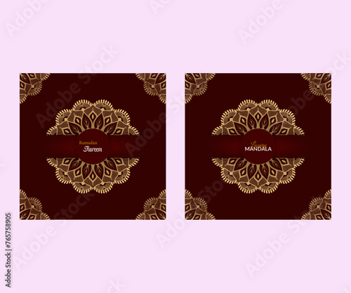 Ornamental luxury mandala pattern background with royal golden arabesque pattern Arabic Islamic East style