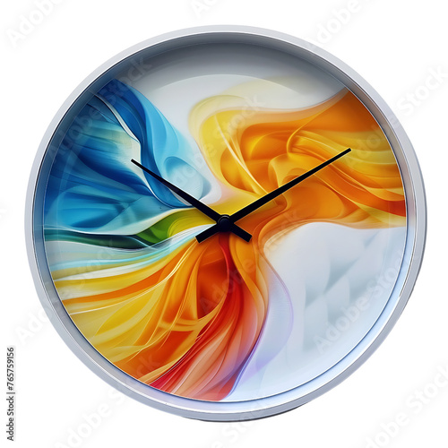 Wall clock PNG transparent background a necessary device for indicating time. photo