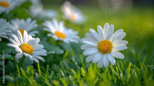 Daisy in Grassy Field