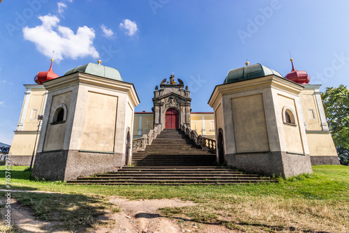 Stairway of the monastery in Kraliky, Czech Republic
