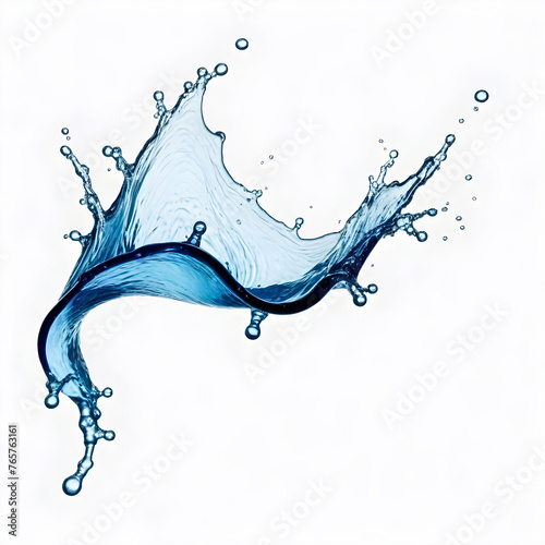 water splash isolated on white