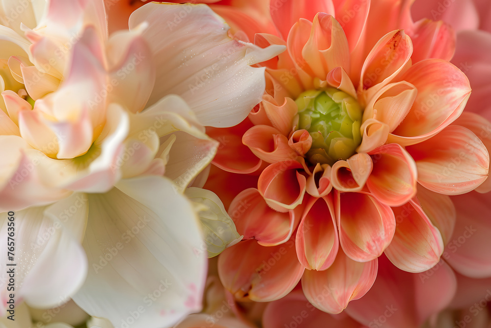 the delicate petals and vibrant colors of a handcrafted floral arrangement the delicate petals and vibrant colors of a handcrafted floral arrangement