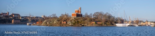 The castle on the island Kastellholmen, a sunny winter day in Stockholm