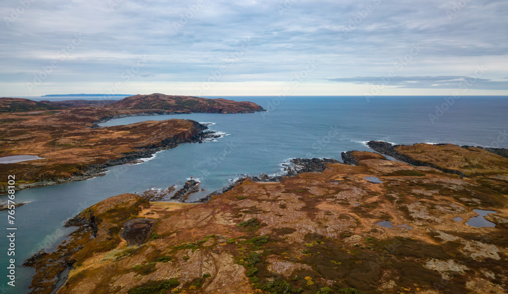 Coast on East Coast of Atlantic Ocean. Aerial Nature Background. Coast on East Coast of Atlantic Ocean. Aerial Nature Background.