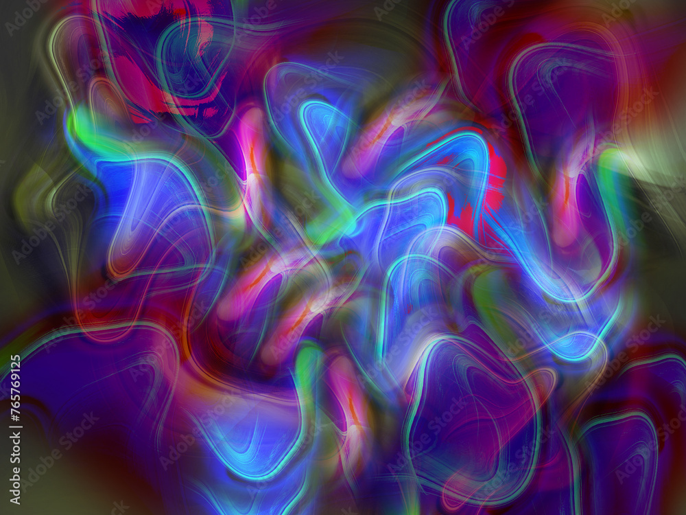 Obraz premium smooth abstract color texture background with gradient shapes and empty space for text