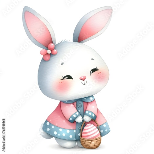 Cute watercolor baby bunny.Watercolor Illustration cute rabbit