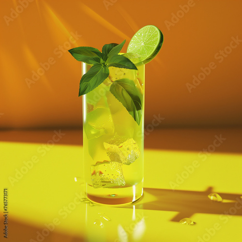 Mojito cocktail deep blacks...