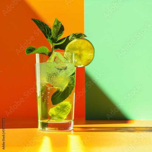 Mojito cocktail deep blacks...