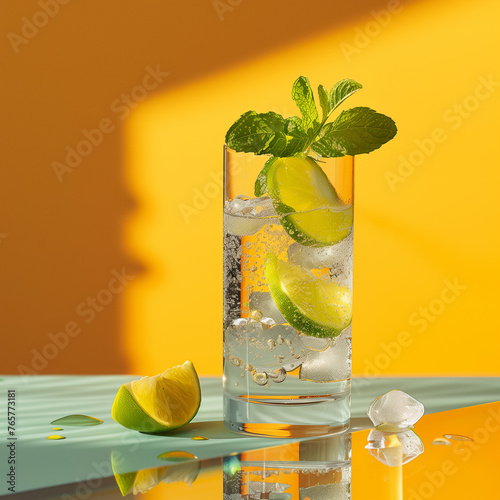 Mojito cocktail deep blacks...