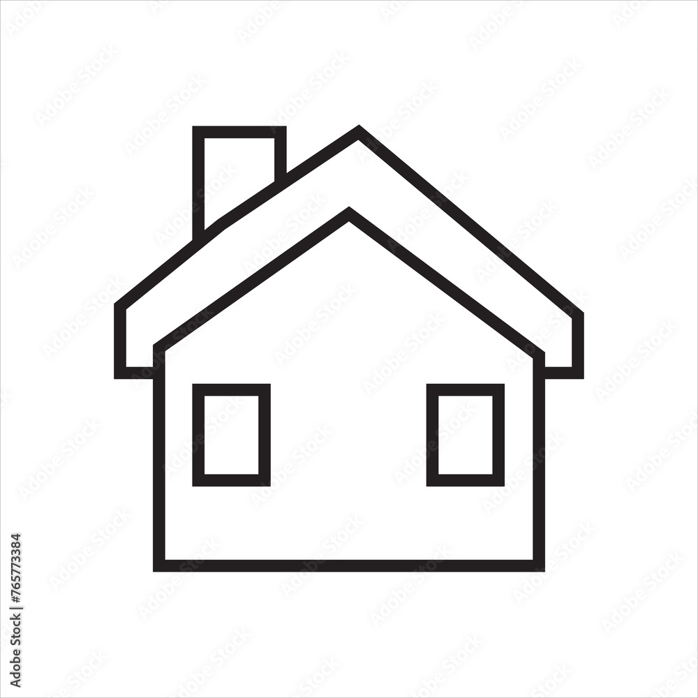 Web home flat icon for apps and websites. Editable Stroke. Web home flat icon for apps and websites. Editable Stroke.