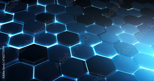 Abstract beautifull background with glowing hexagons for technology or science presentation design vector illustration. 
