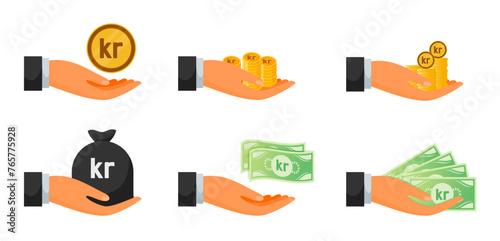 Giving Krona or Krone Money and Coins