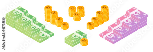 Krona or Krone Money and Coin Bundle Set
